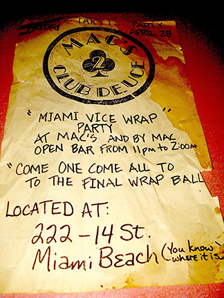 Tee Club Mac\'s “Miami Deuce Mac\'s Club Deuce Hat Combo ♧ | & Vice” (XL)